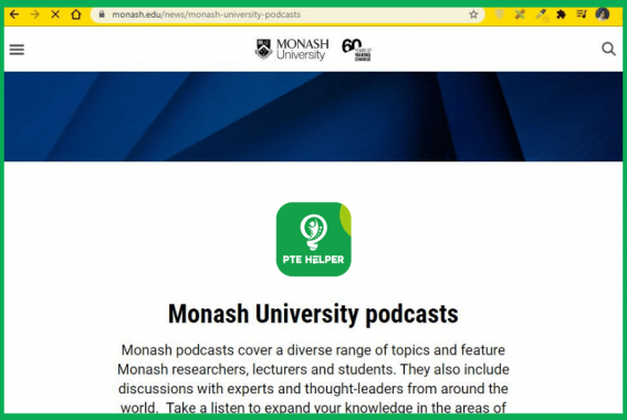 Tài liệu luyện thi PTE Listening từ Monash University