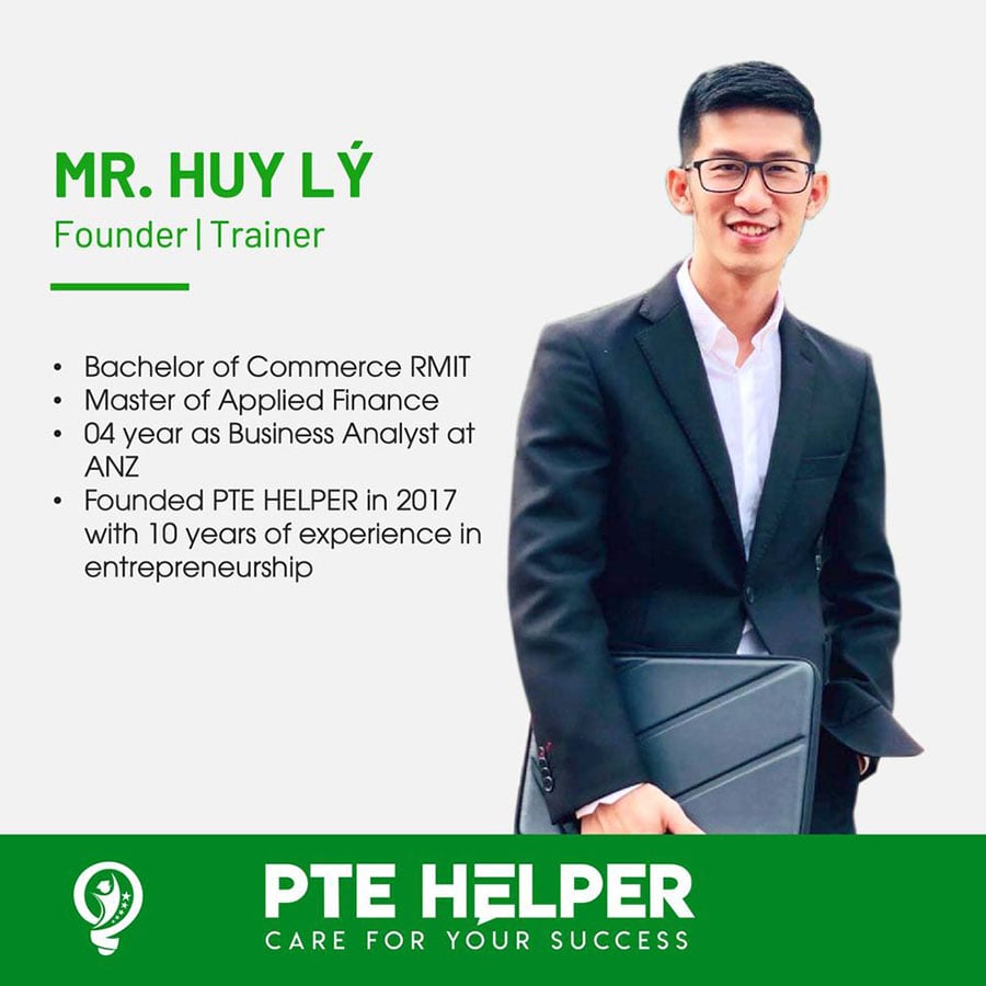 Author Lý Bá Huy - Founder and Trainee PTE Helper;